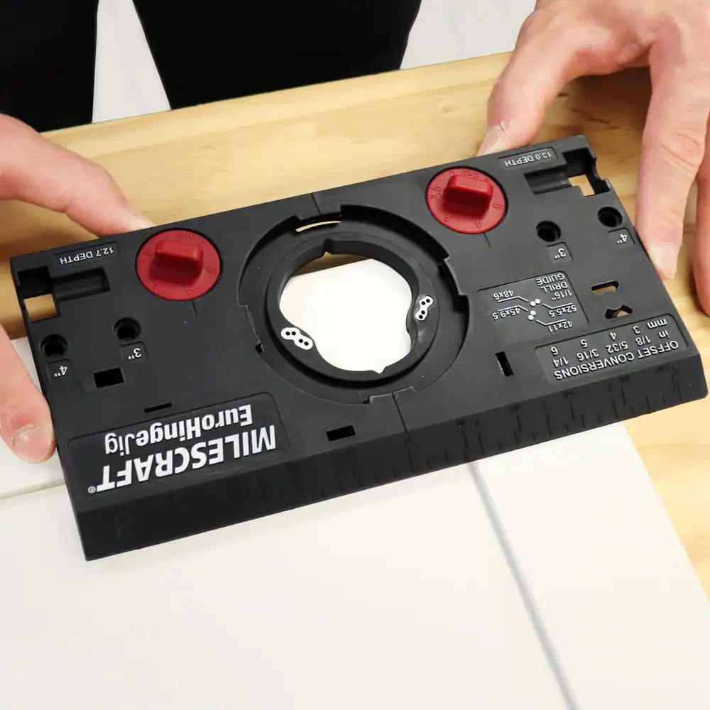 Milescraft Euro Hinge Jig-Concealed Hinge Jig, Suitable for Frame and Frameless Cabinet Door Hinges- 35mm Drill Bit