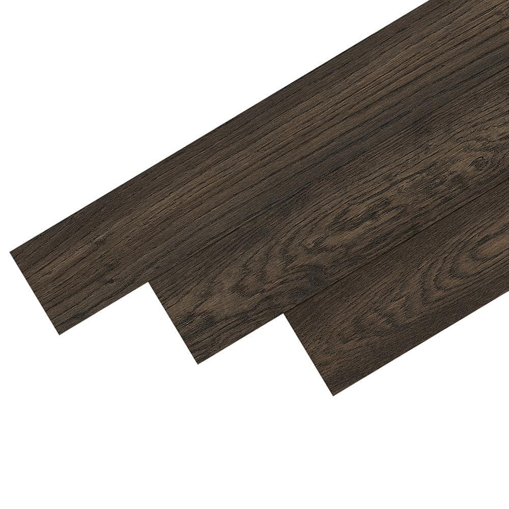 Bruce Hydropel Dark Brown Oak 7/16 in. T x 5 in. W Waterproof Engineered Hardwood Flooring (22.6 sqft/case)
