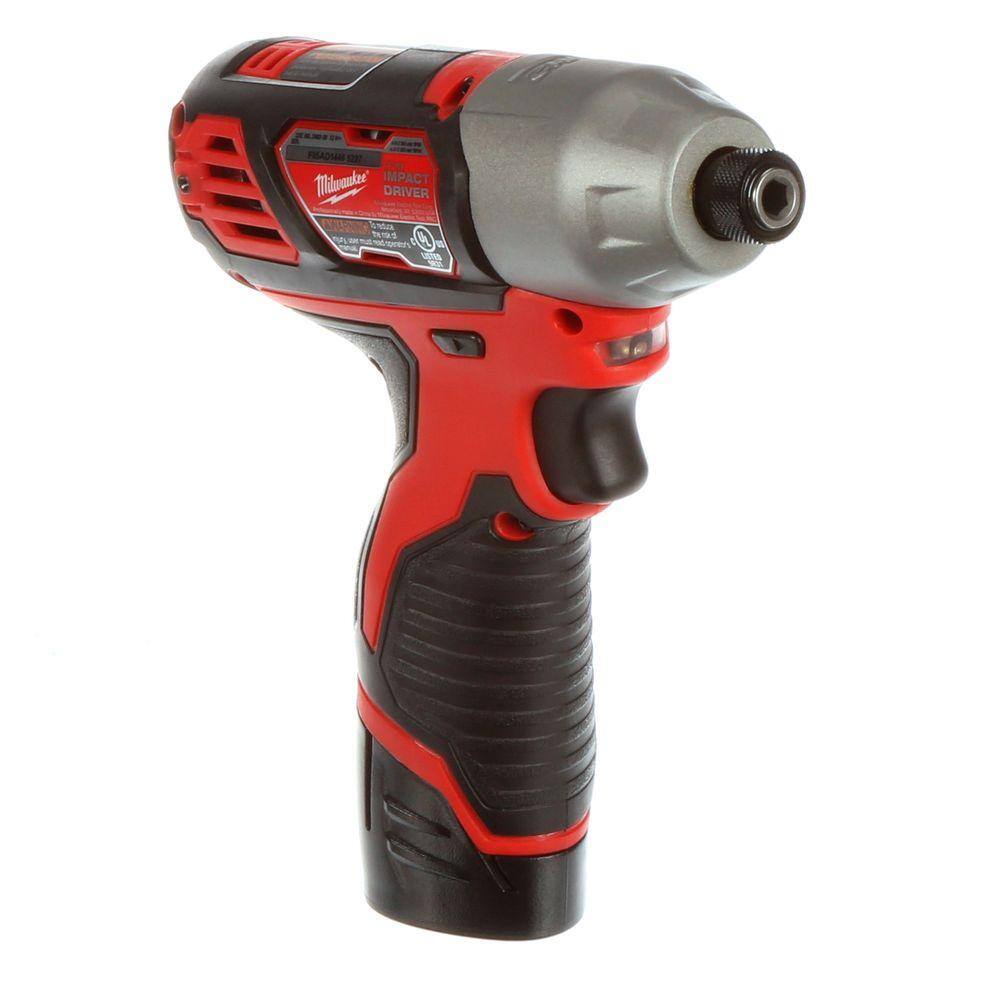 Milwaukee M12 12V Lithium-Ion Cordless Hammer Drill/Impact Driver Combo Kit with Free M12 Compact Battery (2-Pack)