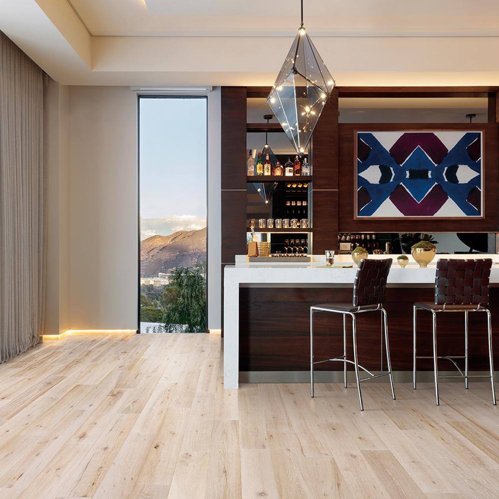 Malibu Wide Plank Lake Tahoe French Oak 3/8 in. T x 6.5 in. W Water Resistant Wire Brushed Engineered Hardwood Flooring (1044 sqft/pallet)