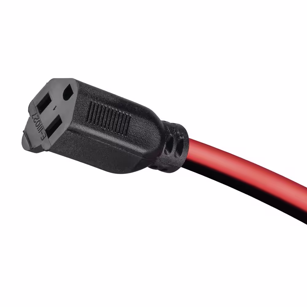 Husky 25 ft. 12/3 Gauge Medium Duty Indoor/Outdoor Red and Black Extension Cord