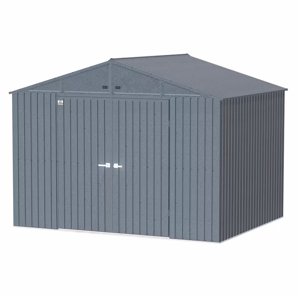 Arrow Elite 10 ft. D x 8 ft. W Anthracite Premium Vented Corrosion Resistant Steel Storage Shed