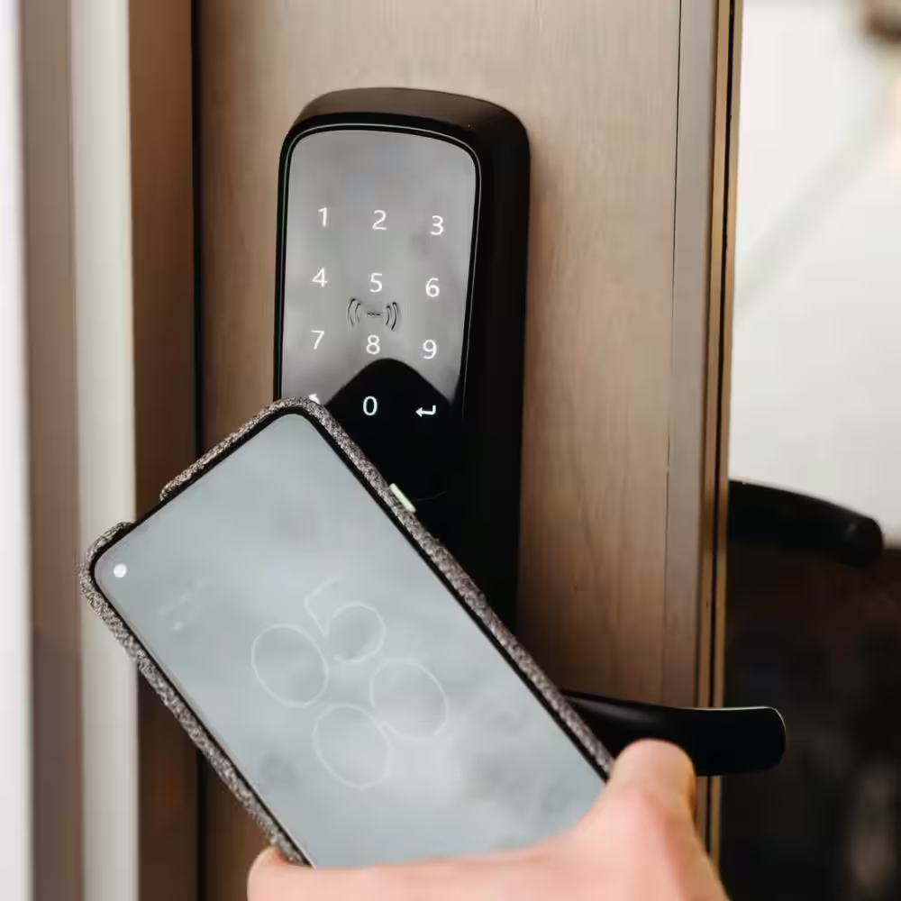 None Black Latch 5 NFC 4-in-1 Keyless Entry Smart Lock with Built-in Wi-Fi