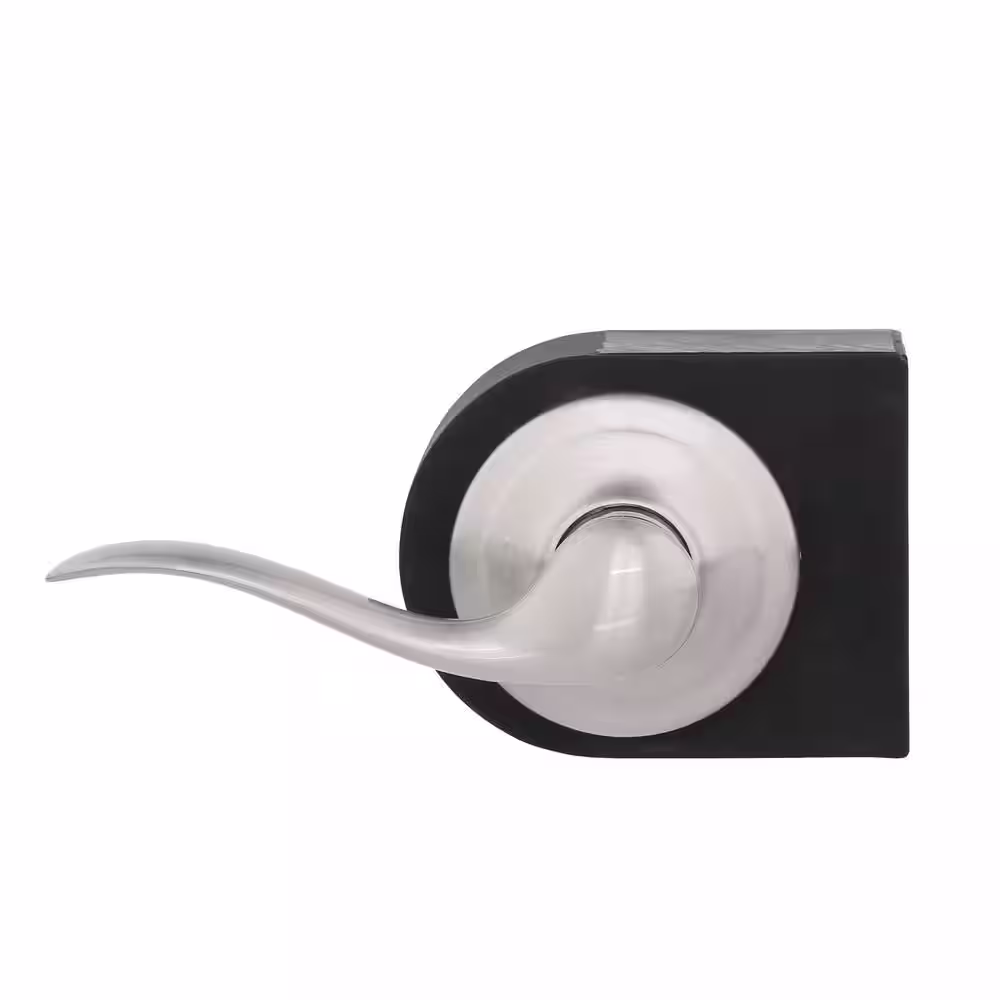 Kwikset Tustin Satin Nickel Left-Handed Half-Dummy Door Lever with Microban Antimicrobial Technology