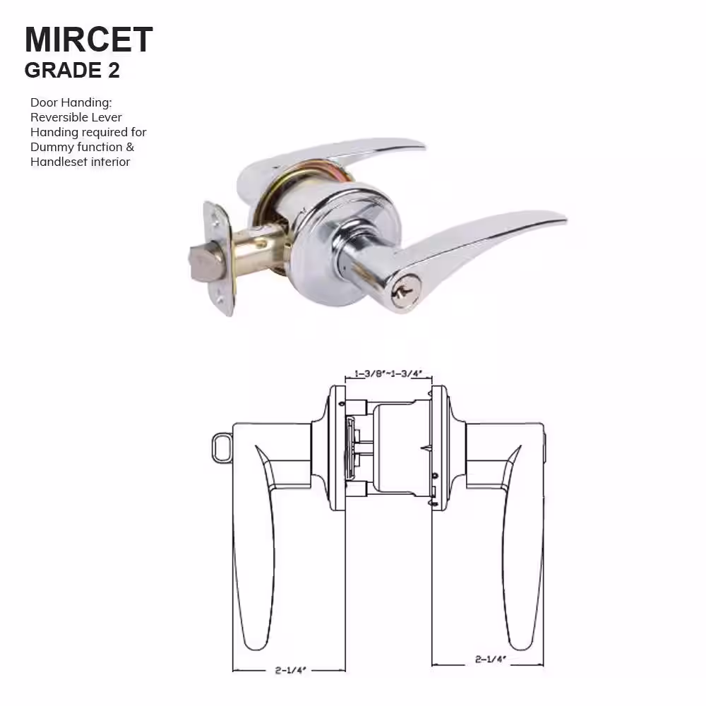 None Grade 2 Mircet Tuscany Bronze Passage (Hall/Closet) Lever