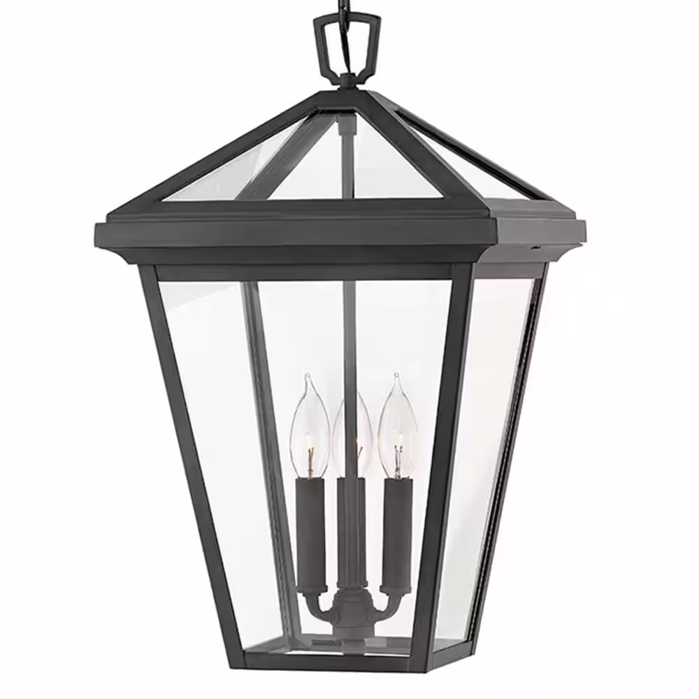 HINKLEY Alford Place 3-Light Museum Black LED Outdoor Pendant Light