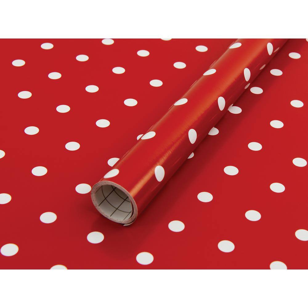 Fablon Polka Dot Red Adhesive Film (Set of 2)