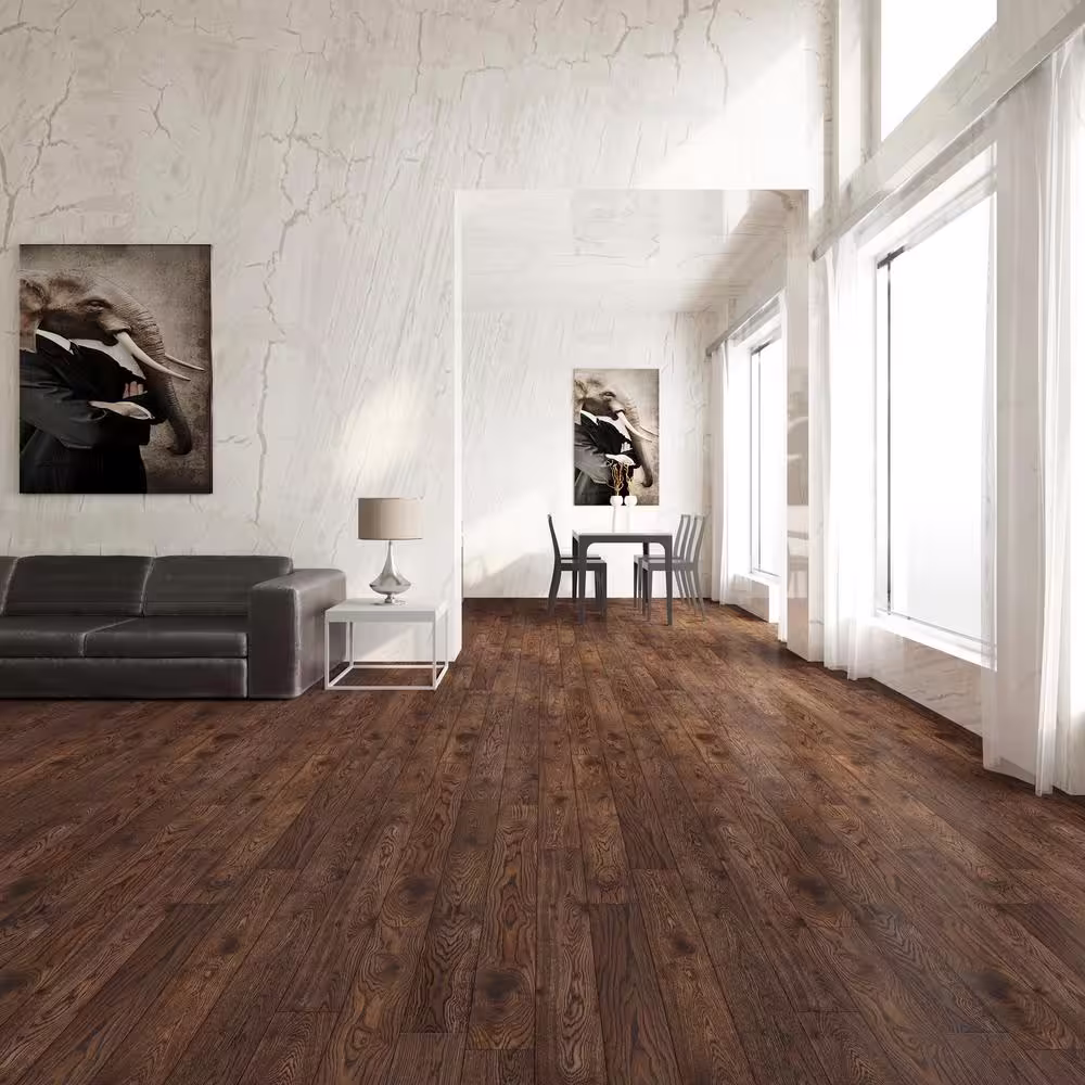 ACQUA FLOORS Cameron Oak 1/4 in. T x 5 in. W Waterproof Engineered Hardwood Flooring (16.7 sqft/case)