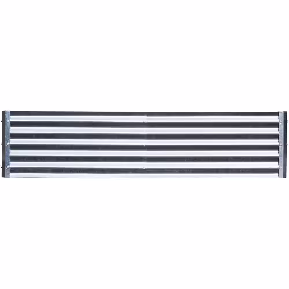 EarthMark Alto Series 40 in. x 76 in. x 17 in. Galvanized Metal Garden Bed Bundle