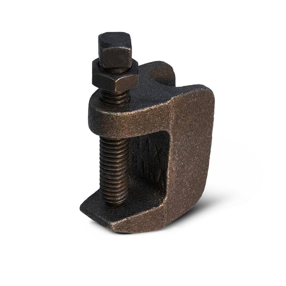 The Plumber's Choice Wide Mouth Beam Clamp for 5/8 in. Threaded Rod in Uncoated Steel (5-Pack)