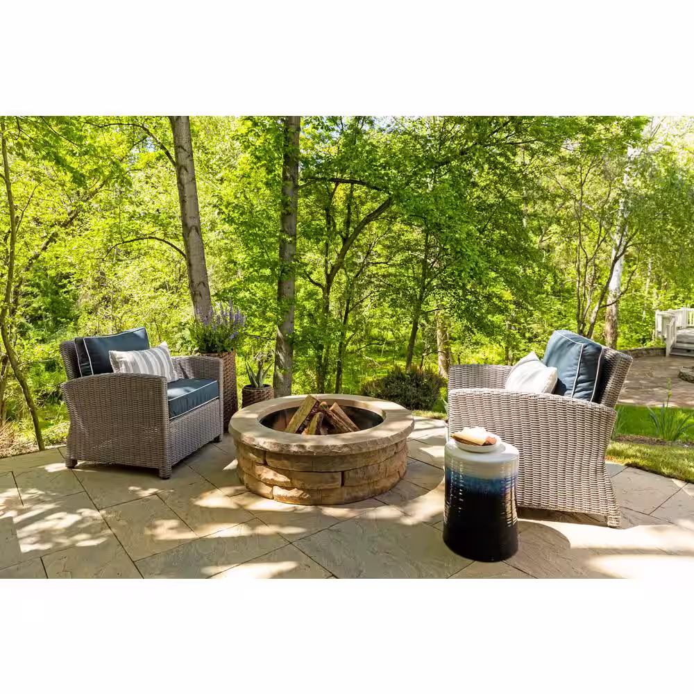 Nantucket Pavers Patio-on-a-Pallet 10 ft. x 10 ft. Concrete Tan Variegated Basket weave Yorkstone Paver (37 Pieces/100 Sq. Ft)