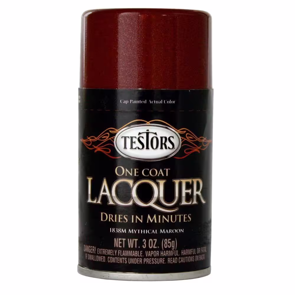 Testors 3 oz. Mythical Maroon Lacquer Spray Paint (3-Pack)