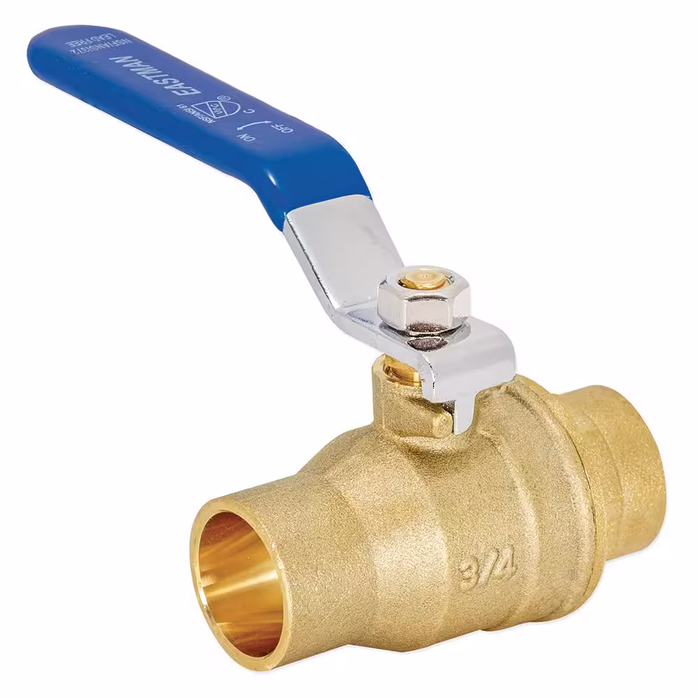 EASTMAN 3/4 in. x 3/4 in. Brass Sweat C x C Heavy Duty Full Port Ball Valve