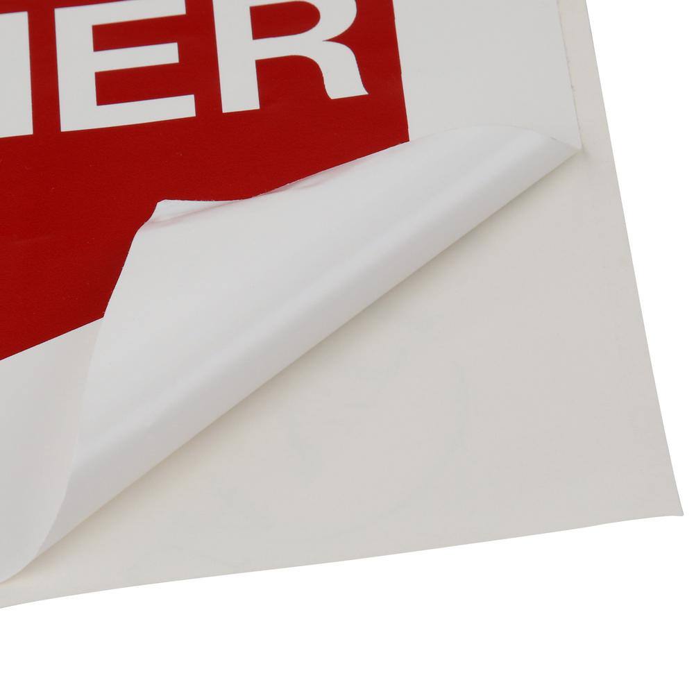 Lynch Sign 14 in. x 10 in. Decal Red on White Sticker Fire Extinguisher