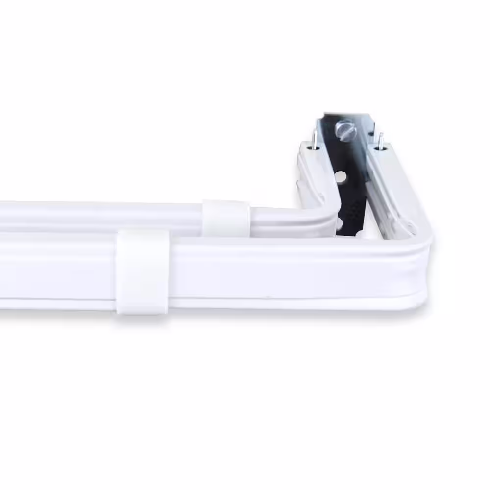 None 28 in. to 48 in. Adjustable Lockseam Corner Double Curtain Rod