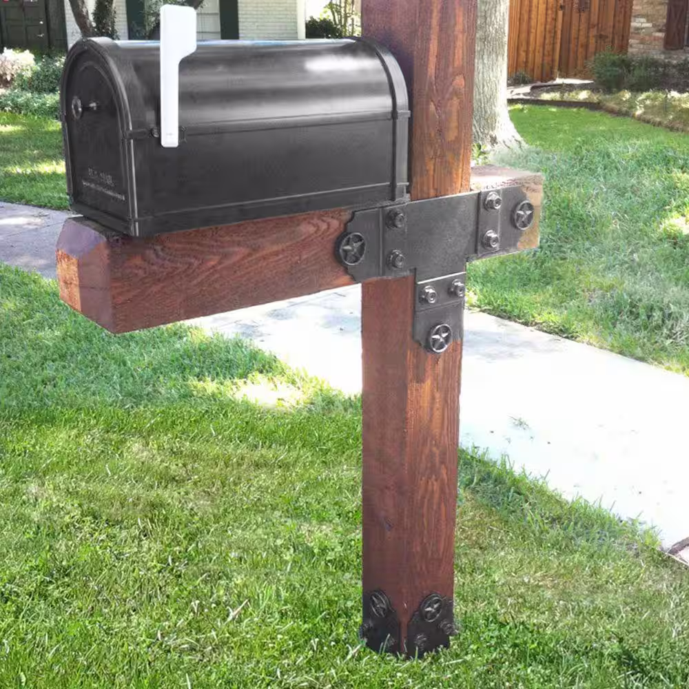 OWT Ornamental Wood Ties OWT (Ornamental Wood Ties) Laredo Sunset 8 in. x 8 in. Bulk Galvanized Steel Elevated Post Base Kit