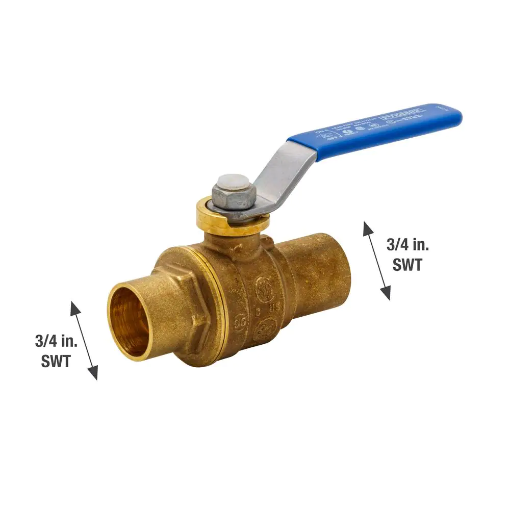 Everbilt 3/4 in. Brass Sweat x Sweat Full Port Ball Valve