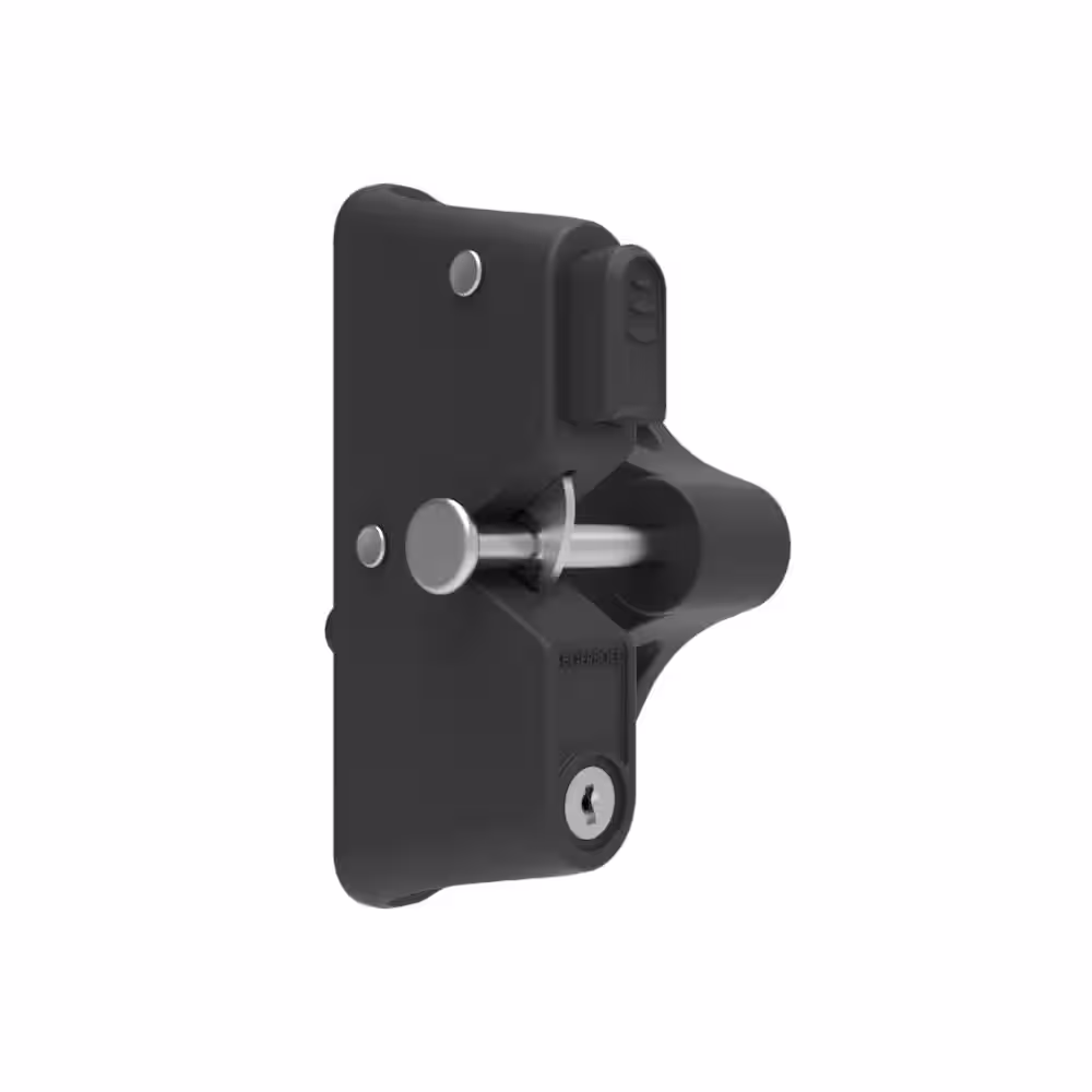 Barrette Outdoor Living 3.312 in. x 5.187 in. Nylon/Stainless Steel Bronze Locking Gravity Latch with 1-Sided Key Entry