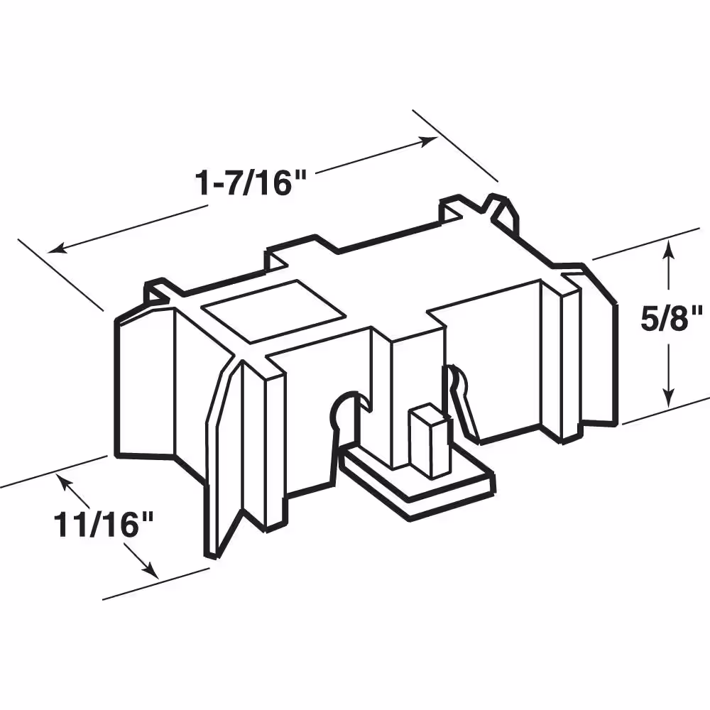 Prime-Line 1/2 in. Brass Wheel Sliding Window Roller Assembly