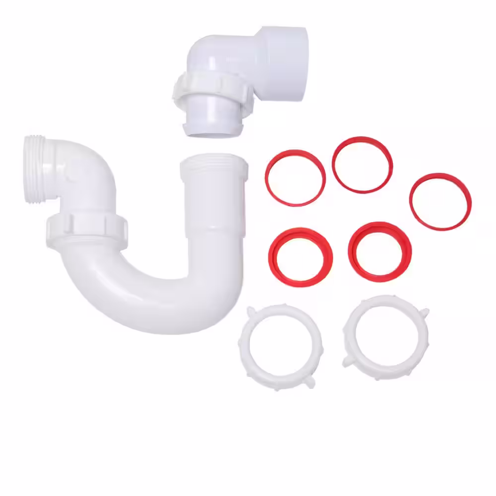 Oatey 1-1/2 in. 90-Degree Repair Trap with Slip Joint Elbow and PVC Elbow Pipe