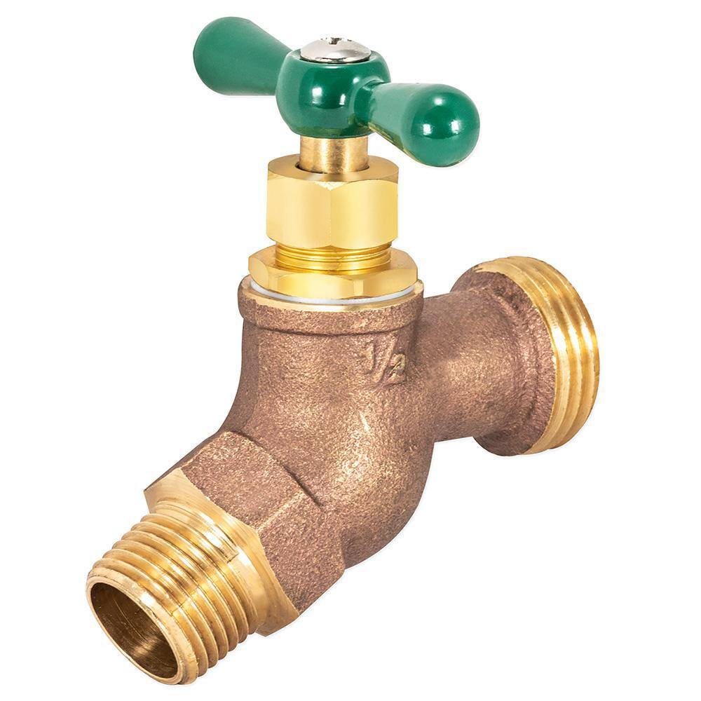 EASTMAN 1/2 in. MIP x 3/4 in. MHT Brass Hose Bibb