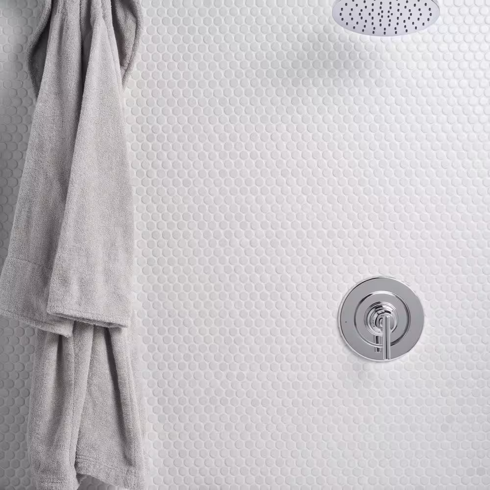 Ivy Hill Tile Bliss Penny White 11.49 in. x 12.32 in. Matte Ceramic Floor and Wall Mosaic Tile (0.98 Sq. Ft./Each)