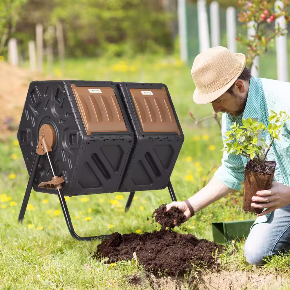 Outsunny 198 lbs. 11 cu. ft. Compost Bin