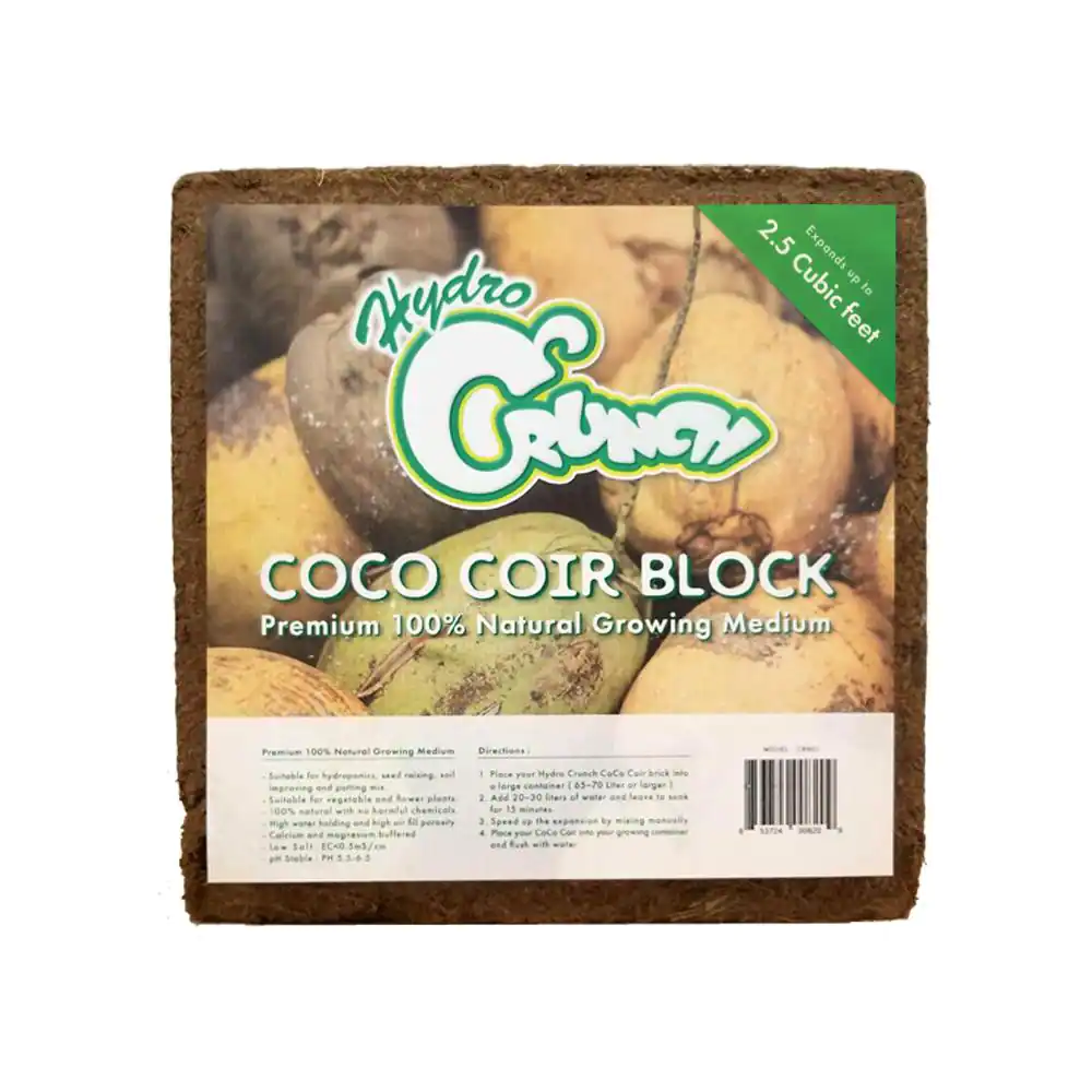 Hydro Crunch 2.5 cu. ft. Coco Coir Block of Soilless Growing Media