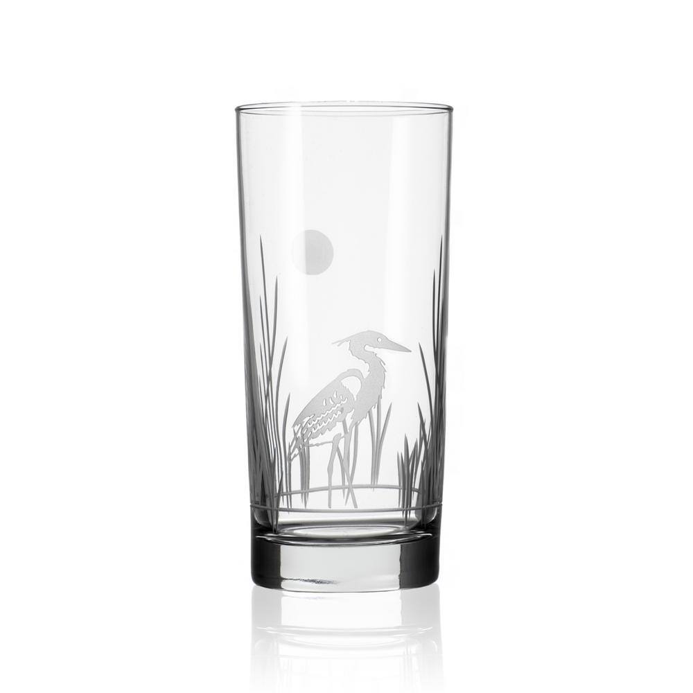 Rolf Glass Heron 15 oz. Cooler Highball Glass (Set of 4)