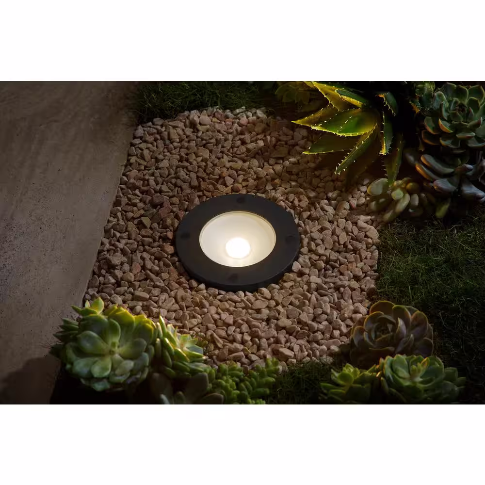 Home Decorators Collection Rodham Low Voltage Black LED Outdoor InGround Well Light