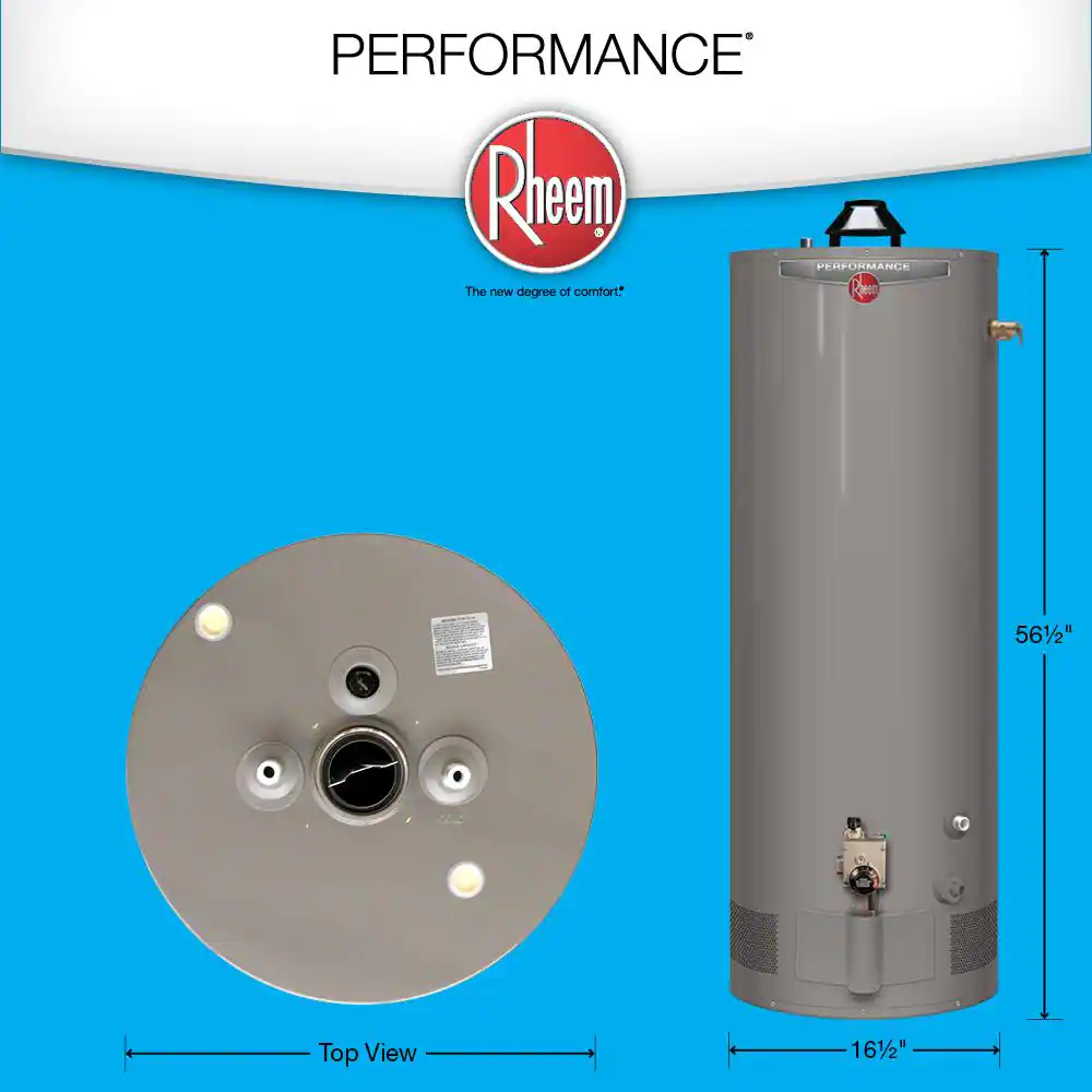 Rheem Performance Manufactured Housing 29 Gal. Tall 6 Year 32,000 BTU Convertible Natural Gas/LP Tank Water Heater