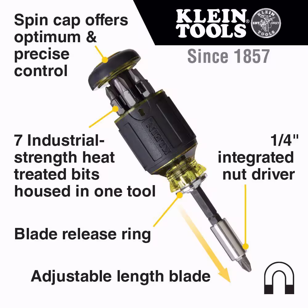 Klein Tools Multi-Bit Screwdriver and Mini Ratchet Tool Set (3-Piece)