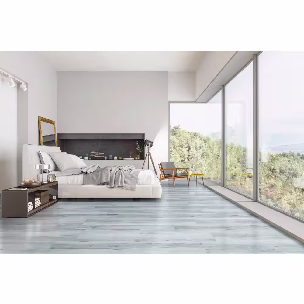 A&A Surfaces Lanikai Mist 12 MIL x 7.1 in. W x 48 in. L Click Lock Waterproof Luxury Vinyl Plank Flooring (19 sqft/case)