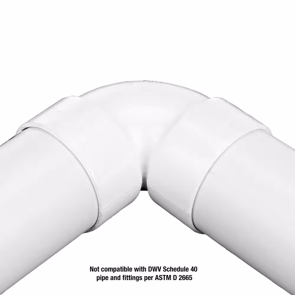 NDS 3 in. PVC 90-Degree Elbow Fitting