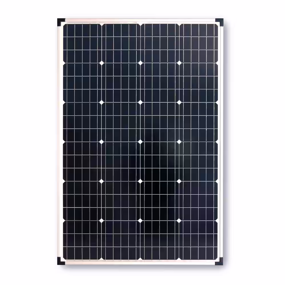 NATURE POWER 110-Watt Complete Solar Power Kit with Bonus 1.5-Watt Solar Trickle Charger, Black Off Grid System