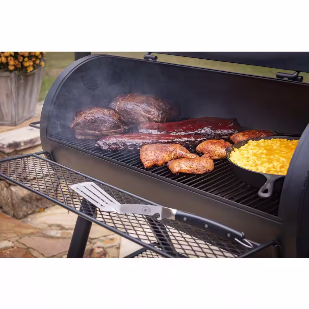 OKLAHOMA JOE'S Longhorn Offset Smoker in Black with 1,060 sq. in. Cooking Space