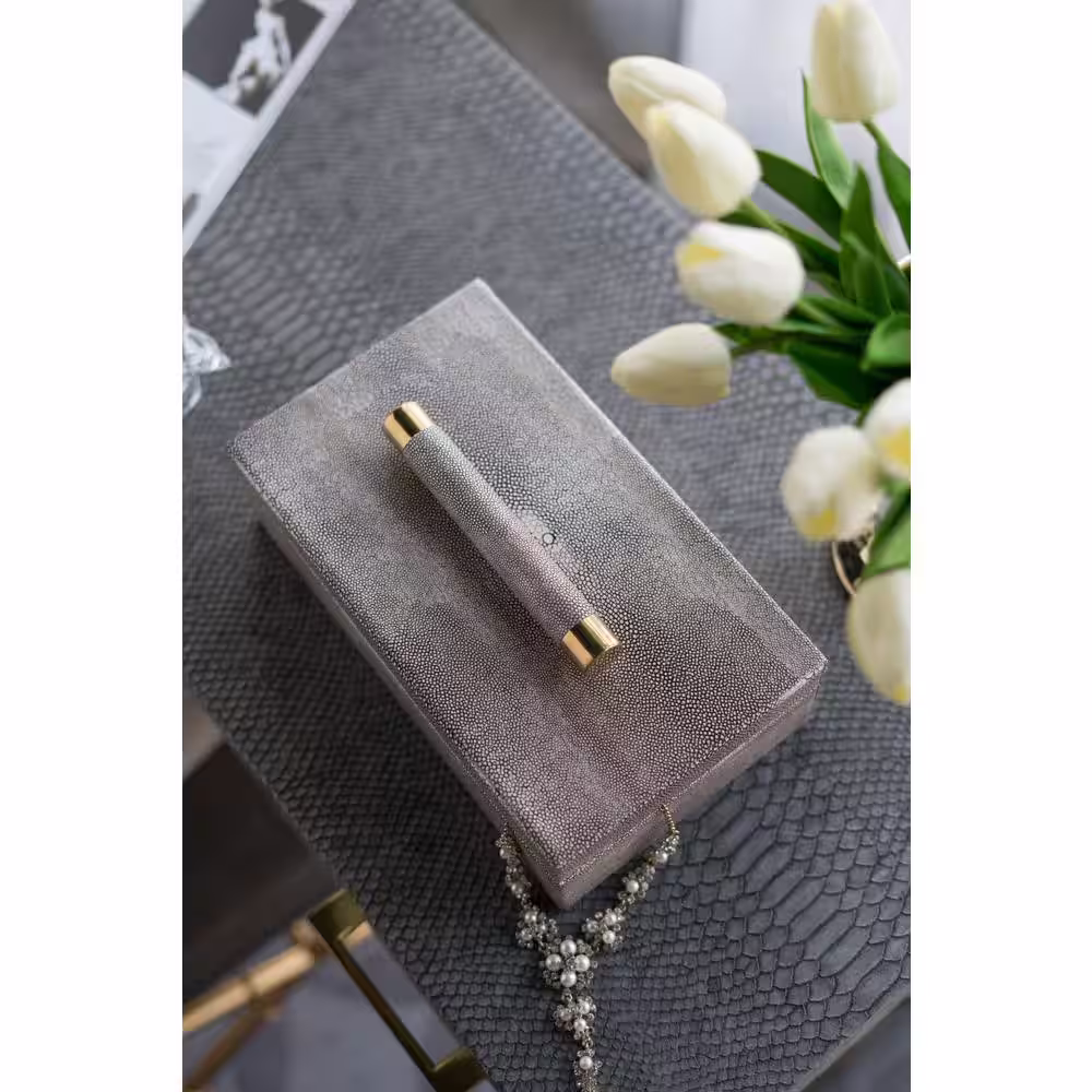 A & B Home Rectangular Metal Decorative Box (Set of 2)