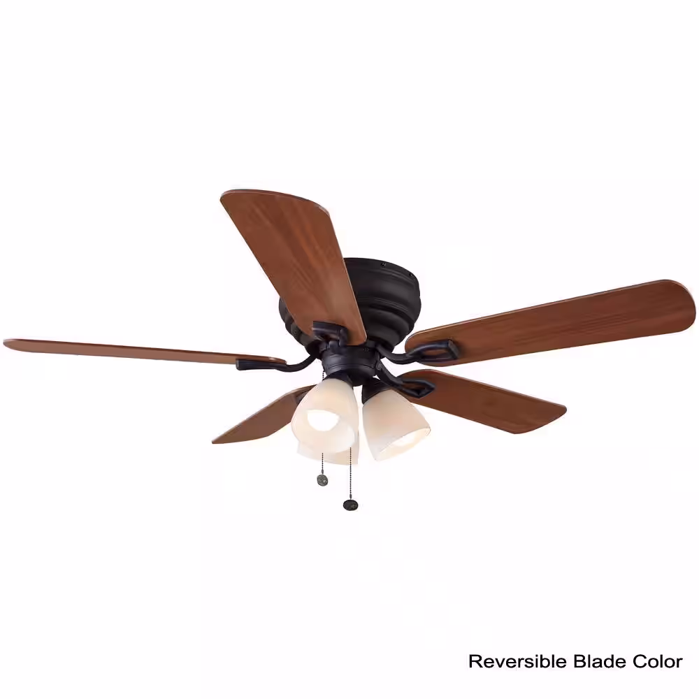 Hampton Bay Blair 52 in. LED Indoor Oil-Rubbed Bronze Ceiling Fan with Light Kit