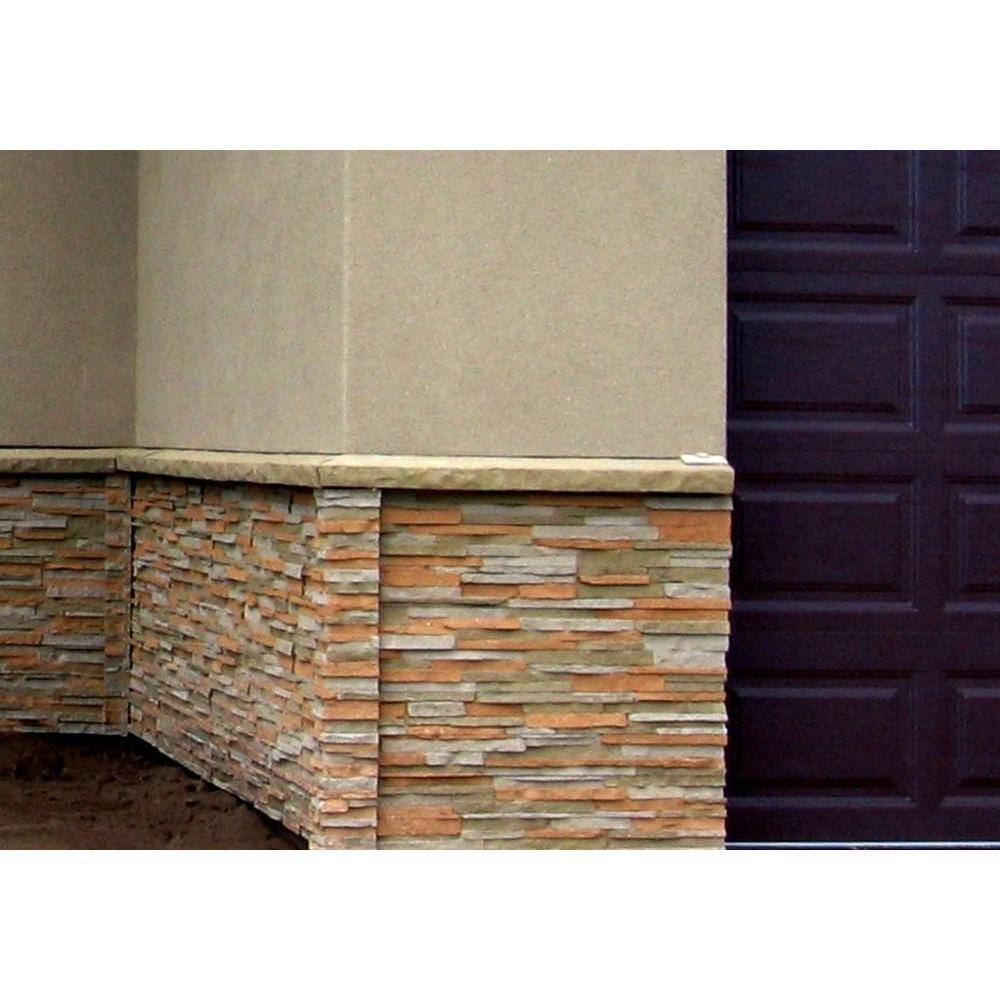 NextStone Sandstone 48 in. x 4 in. Buff Faux Stone Ledger (4-Pack)