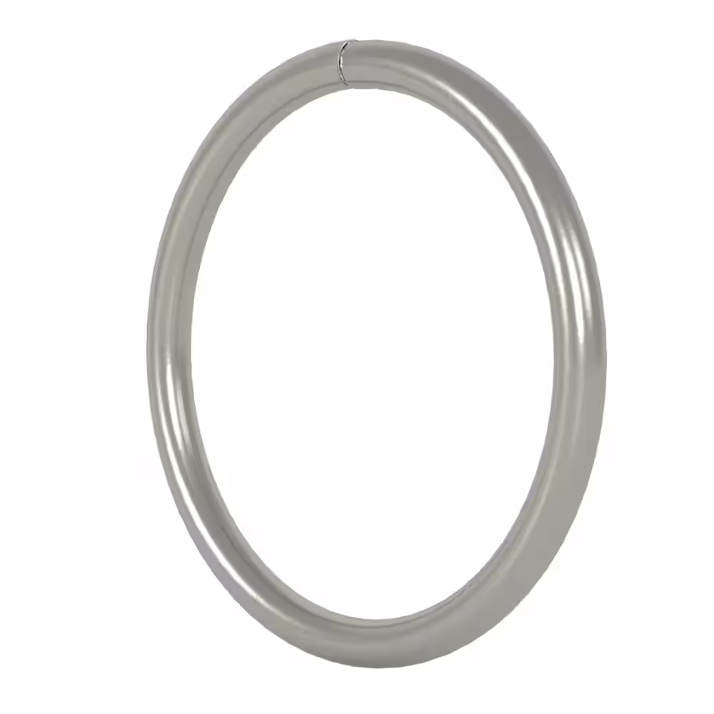 Everbilt 1/4 in. x 2.39 in. Nickel-Plated Ring (2-Pack)