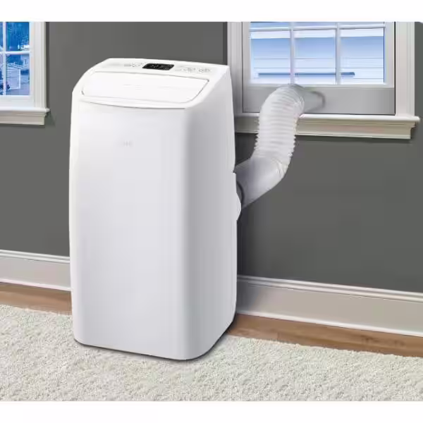 LG 10,000 BTU (6,500 BTU, DOE), 115-Volt Portable AC w/ Dehumidifier Function and LCD Remote in White