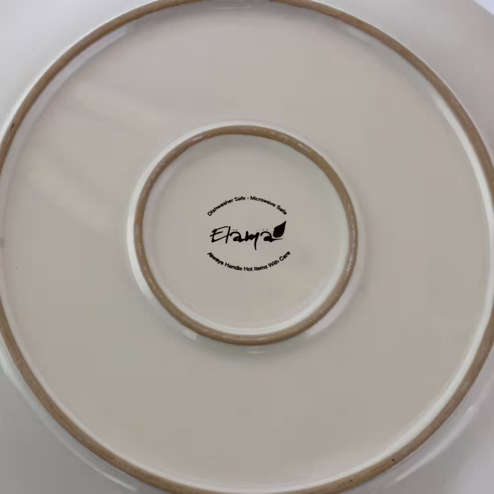 Elama 16-Piece Modern White Lace Stoneware Dinnerware Set (Service for 4)