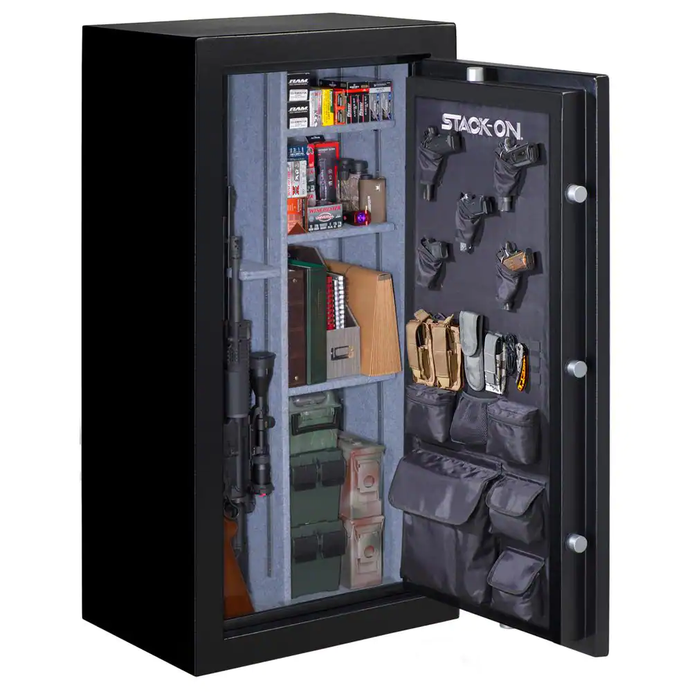 Stack-On Elite 30-Gun Fireproof Safe with Electronic Lock Gun Safe, Black