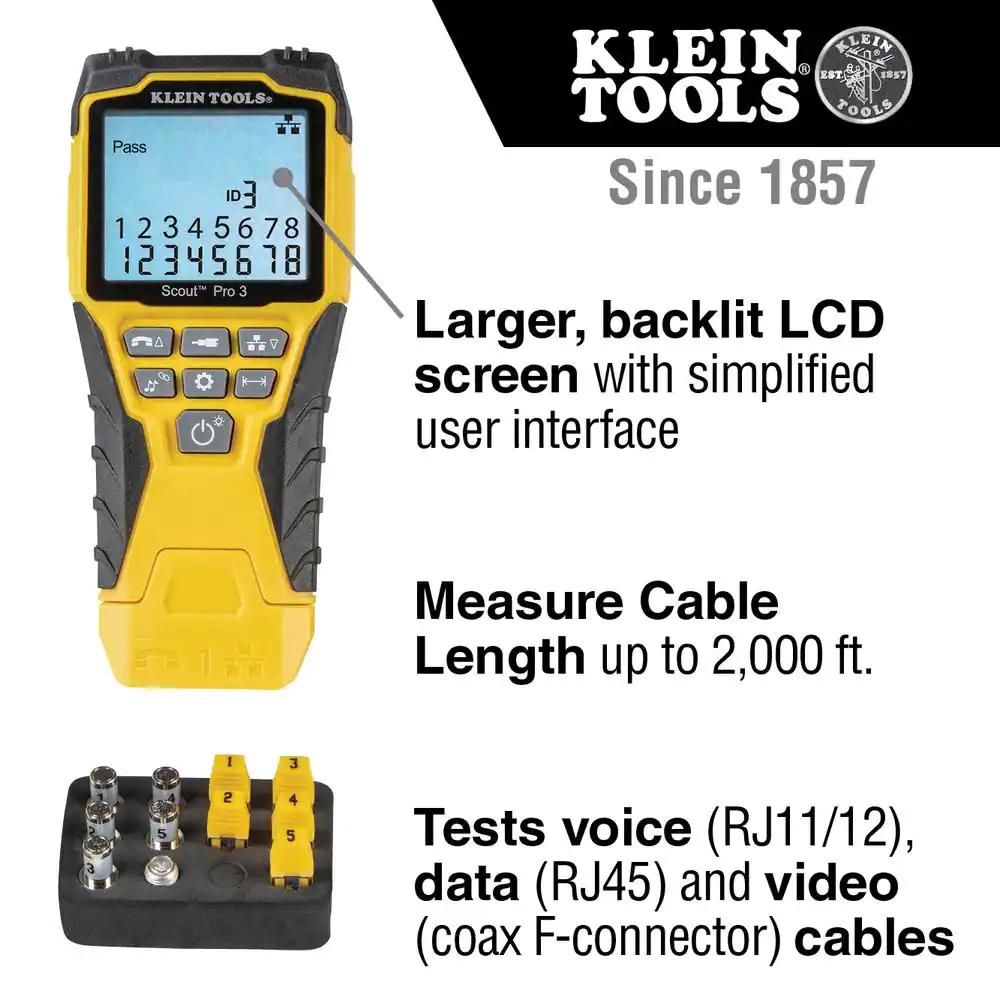 Klein Tools Scout Pro 3 Tester and Tone and Probe PRO Wire Tracing Kit Tool Set