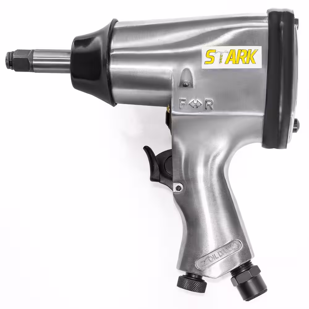 STARK USA 1/2 in. Drive Air Impact Wrench Gun Extended Anvil with 3 Socket Set