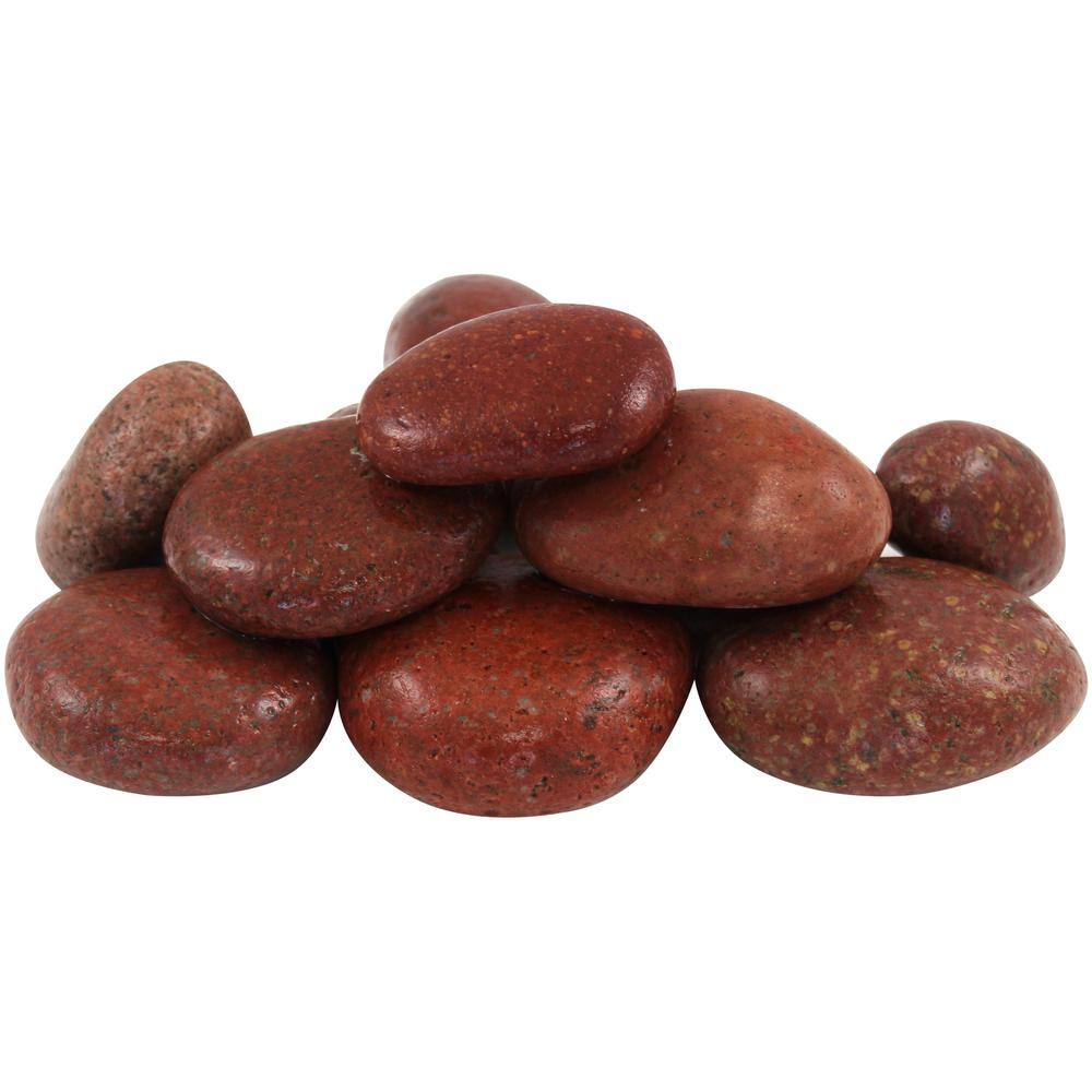 Rain Forest Margo Garden 0.4 cu. ft. 1 in. to 3 in. Rosa Mexican Beach Pebble (54-Pack Pallet)