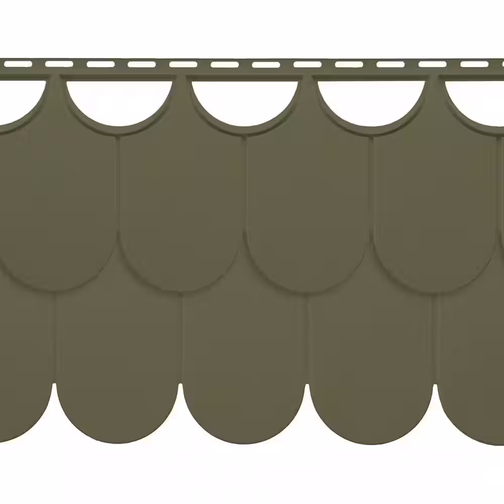 None NovikShake HR Half Round (10 in. x 32 in.) Polymer Siding in Brunswick Green (22 Panels Per Box, 32.2 sq. ft.)