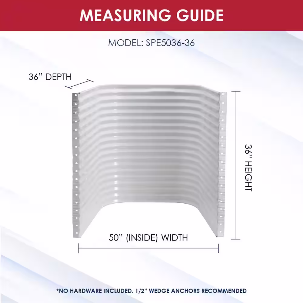 SHAPE PRODUCTS 50 in. W x 36 in. D x 36 in. H White Steel Egress Window Well