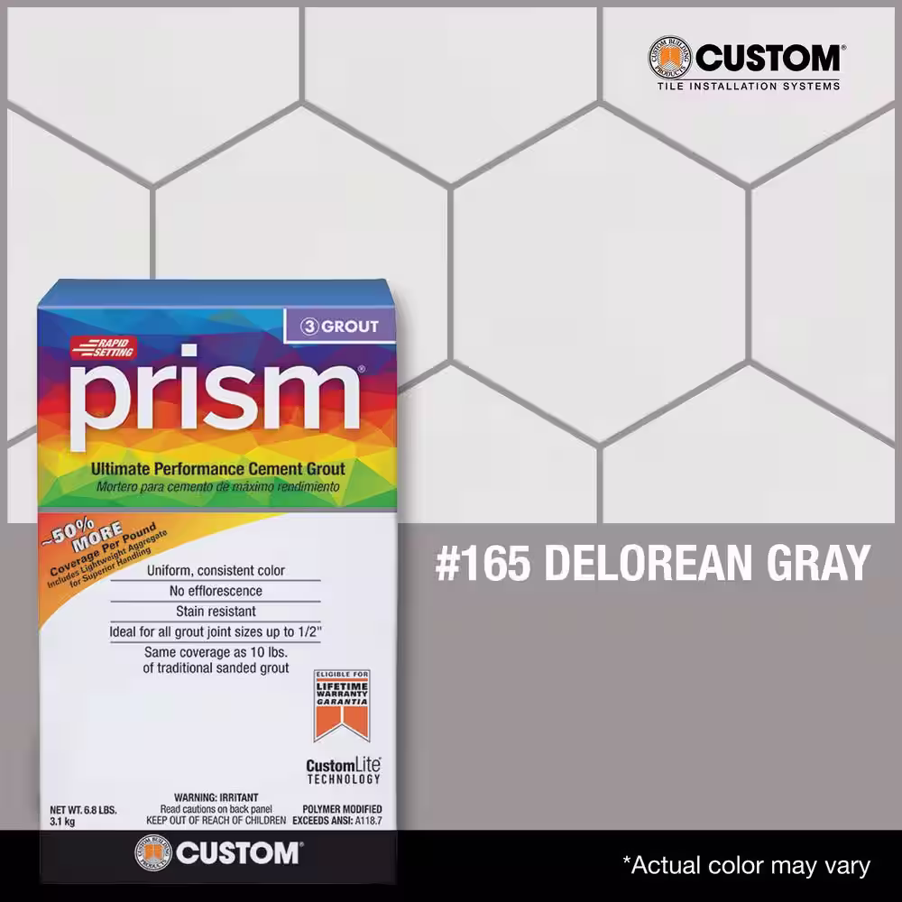 Custom Building Products Prism #165 Delorean Gray 17 lb. Ultimate Performance Rapid Setting Grout