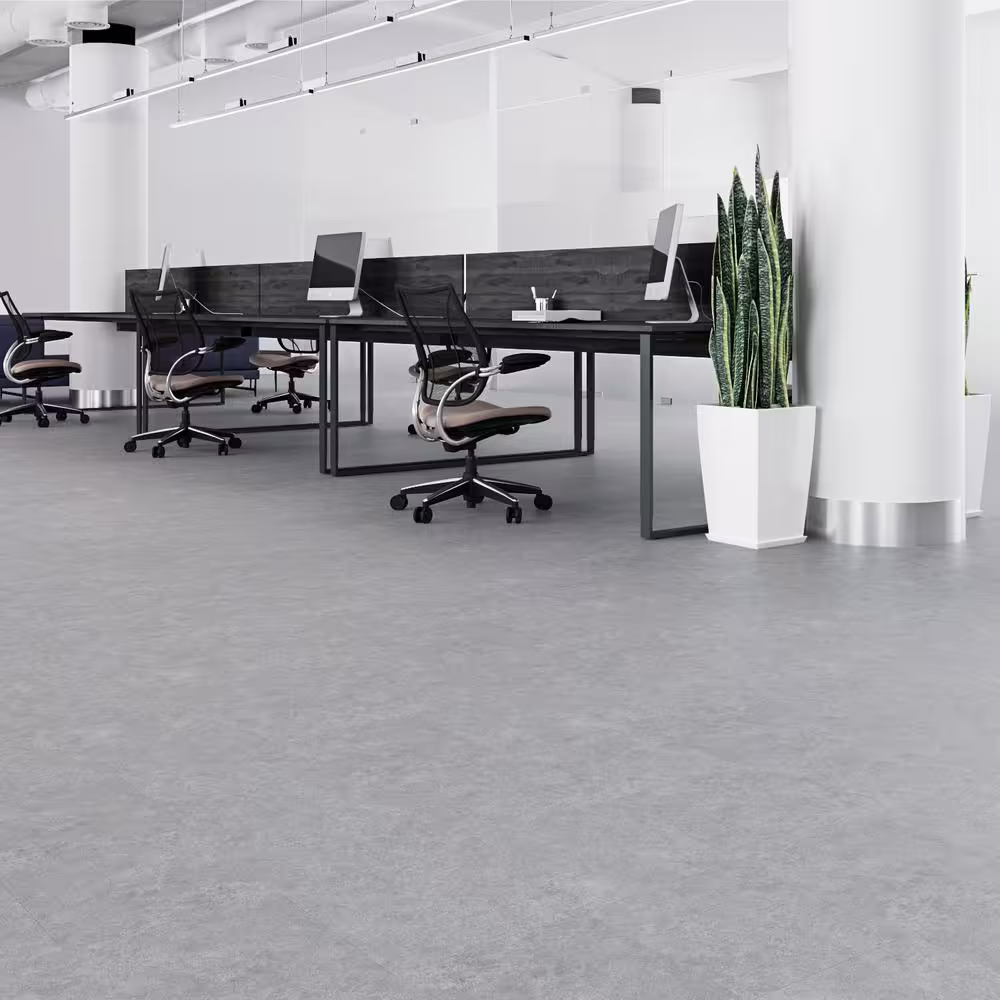None TerraCore Holland Gray 22 MIL x 12 in. W x 24 in. L Click Lock Waterproof Vinyl Tile Flooring (864 sqft/pallet)